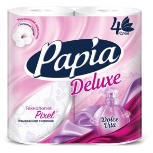 Papia Deluxe Туалетная бумага 4х слойная Dolce Vita 4шт