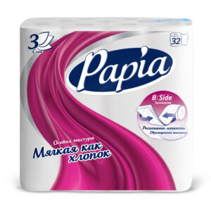 Papia Туалетная бумага 3х слойная 32шт