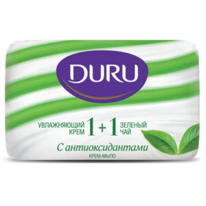 Туалетное мыло DURU Увлажняющий крем и зелёный чай 80гр