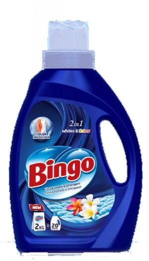 BINGO жидкий порошок для стирки Whites&Colors 1200мл