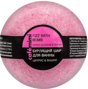 Cafe Mimi бурлящий шарик для ванны Цитрус и Вишня 120гр