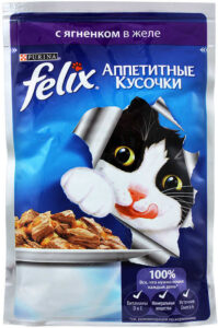 Felix кошачий корм с Ягнёнком в желе 85гр