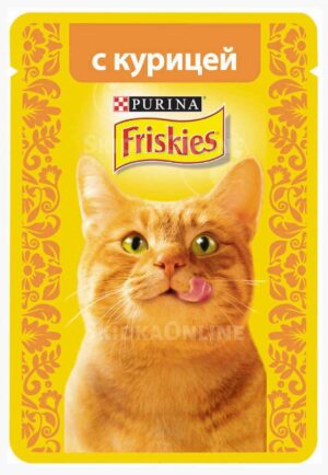 Friskies кошачий корм с Курицей в подливе 75гр