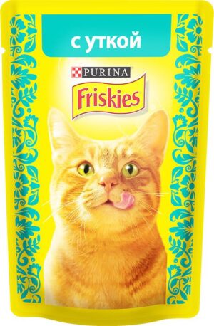 Friskies кошачий корм с Уткой в подливе 75гр