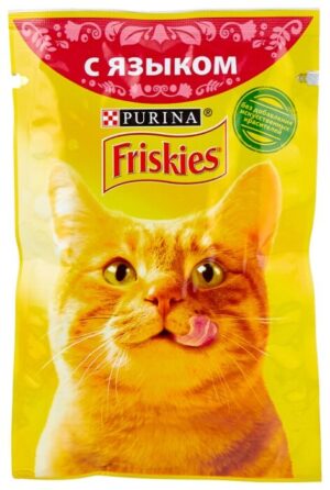 Friskies кошачий корм с Языком в подливе 75гр