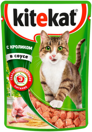Kitekat кошачий корм с Кроликом в соусе 85гр
