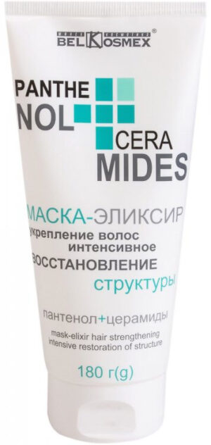 BelKosmex маска-эликсир для волос Укрепление и Восстановление Пантенол+Церамиды 180мл