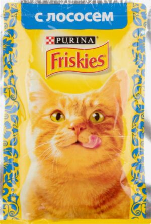 Friskies кошачий корм с Лососем в подливе 75гр