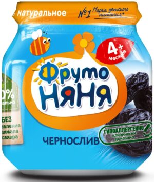 Фруто Няня пюре с Черносливом 4+ банка 100мл