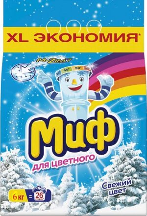 МИФ Порошок стиральный авт 3в1 Свежий цвет 6кг