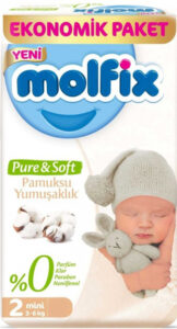 MOLFIX Pure&Soft Подгузники детские (3-6кг) №2 Mini 64шт