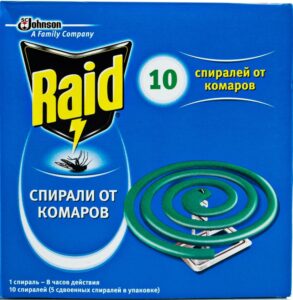 Raid Спираль от комаров 10шт