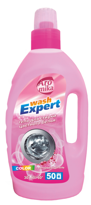 WashExpert Гель для стирки цветного белья COLOR+Пятновыводитель 2000мл