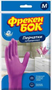 Фрекен Бок перчатки М резиновые Суперпрочные 1шт