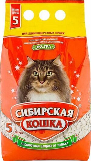 Сибирская Кошка наполнитель Впитывающий Экстра 5л
