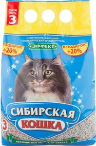 Сибирская Кошка наполнитель Впитывающий Эффект 3л
