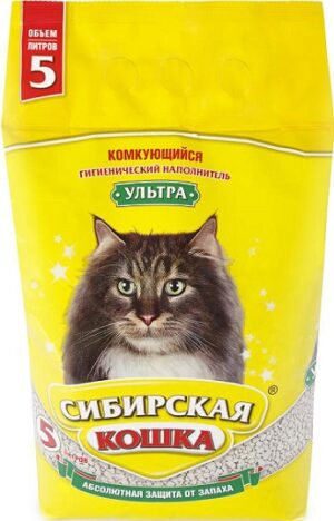 Сибирская Кошка наполнитель Комкующийся Ультра 5л