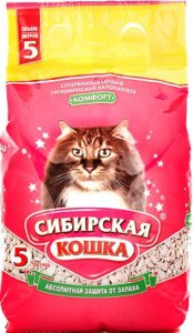 Сибирская Кошка наполнитель Впитывающий Комфорт 5л