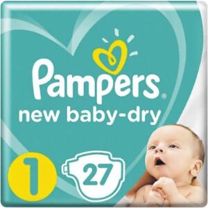 PAMPERS Подгузники New Baby-Dry №1 (2-5кг) 27шт