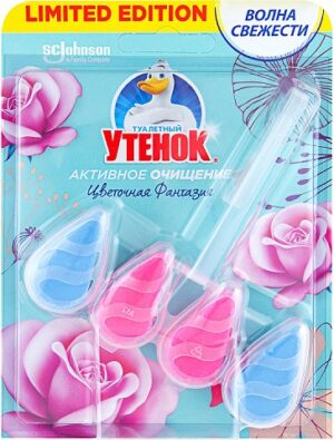 Туалетный Утёнок подвесной очиститель Капельки Цветочная Фантазия 39гр