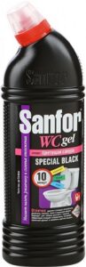SANFOR средство для уборки ванной и туалета WC gel Special black 1000мл