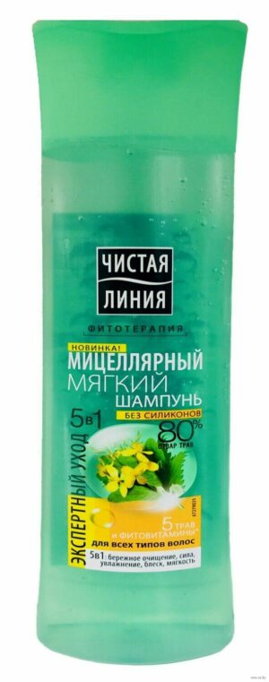 Чистая линия Шампунь Мицеллярный Мягкий Эксперт 5в1 250мл