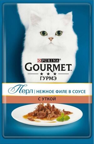 Purina гурмэ кошачий корм Утка в соусе 85гр