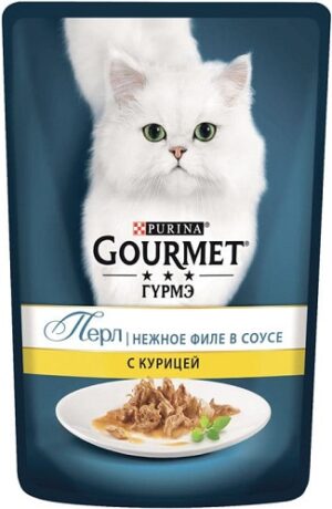 Purina гурмэ кошачий корм Курица в соусе 85гр