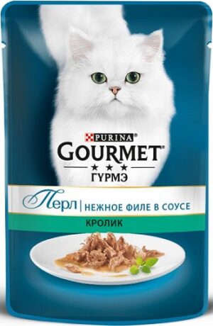 Purina гурмэ кошачий корм Кролик в соусе 85гр