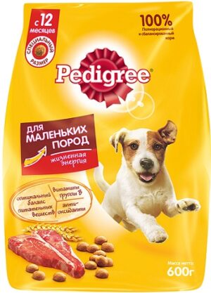 Pedigree собачий корм Сухой для маленьких пород Говядина Рис Овощи пак. 600гр