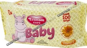 Econom Care влажные салфетки для детей с экстрактом календулы 100шт