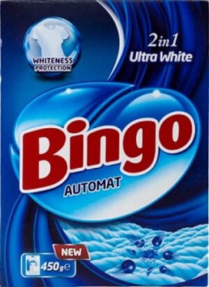 BINGO Порошок стиральный автомат ULTRA WHITE 450гр