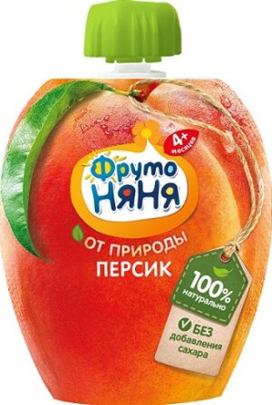 Фруто Няня пюре от природы Персик 4+ 90мл