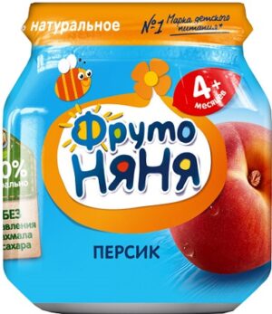 Фруто Няня пюре Персик 4+ банка 100мл