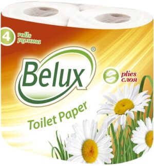 Belux Туалетная бумага Белая 2х слойная 4шт