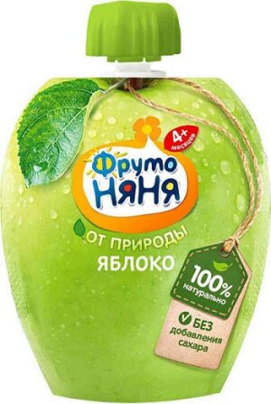 Фруто Няня пюре от природы Яблоко 4+ 90мл