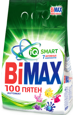BiMax порошок стиральный Авт 100 ПЯТЕН пак 4,5кг
