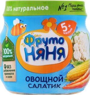 Фруто Няня пюре Овощной салатик банка 80мл