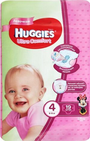 Huggies подгузники Ultra Comfort Convy №4 Girl19шт