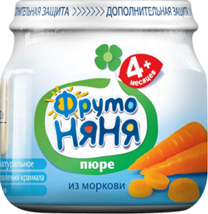 Фруто Няня пюре Морковное банка 80мл