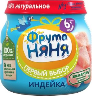 Фруто Няня пюре Индейка банка 6+ 80мл