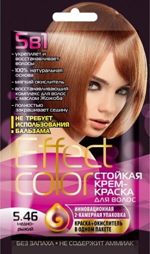Effect Color Стойкая крем-краска для волос 5.46 Медно-рыжий 50мл