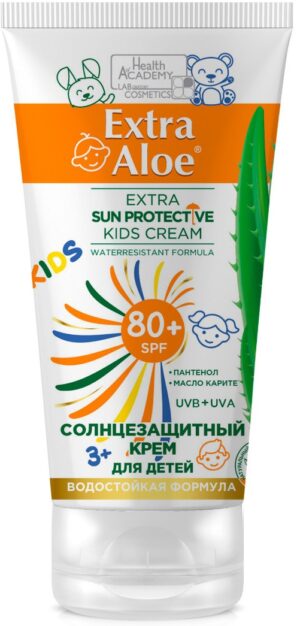 Health Academy Солнцезащитный крем Детский 80+ SPF Пантенол и масло Карите 75мл