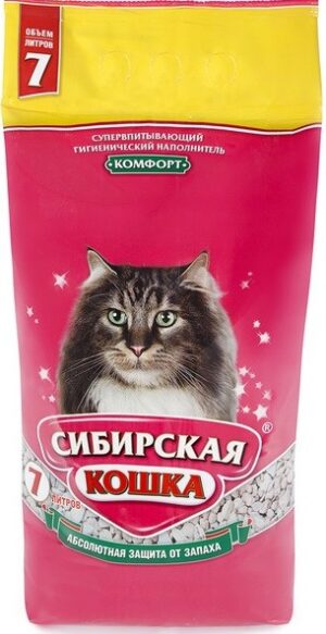 Сибирская Кошка наполнитель Впитывающий Комфорт 7л