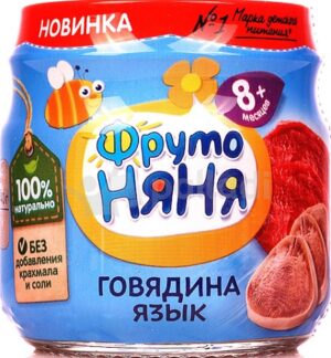 Фруто Няня пюре Говядина Язык банка 8+ 80мл