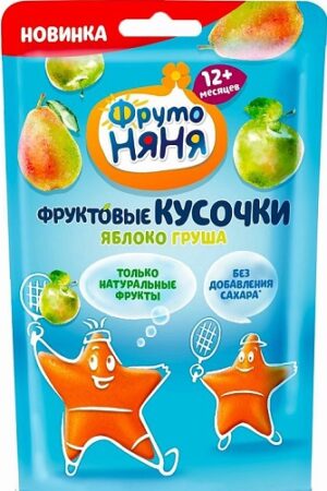 Фруто Няня фруктовые кусочки Яблоко Персик Маракуйя 15гр