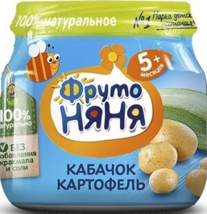 Фруто Няня пюре Кабачок Картофель 5+ банка 80мл