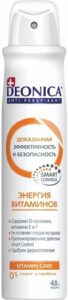 Deonica дезодорант спрей Энергия витаминов Smart Control 200мл