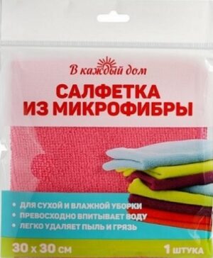 В каждый Дом салфетка из Микрофибры 30х30см 1шт