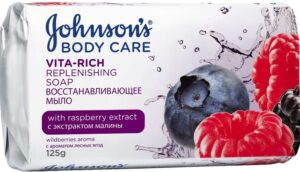 Johnson’s Baby Vita-Rich мыло Восстанавливающее с экстрактом Малины 125гр